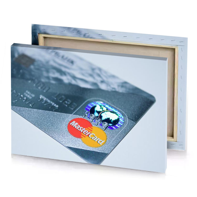 a credit card with on it moonstone blue canvas