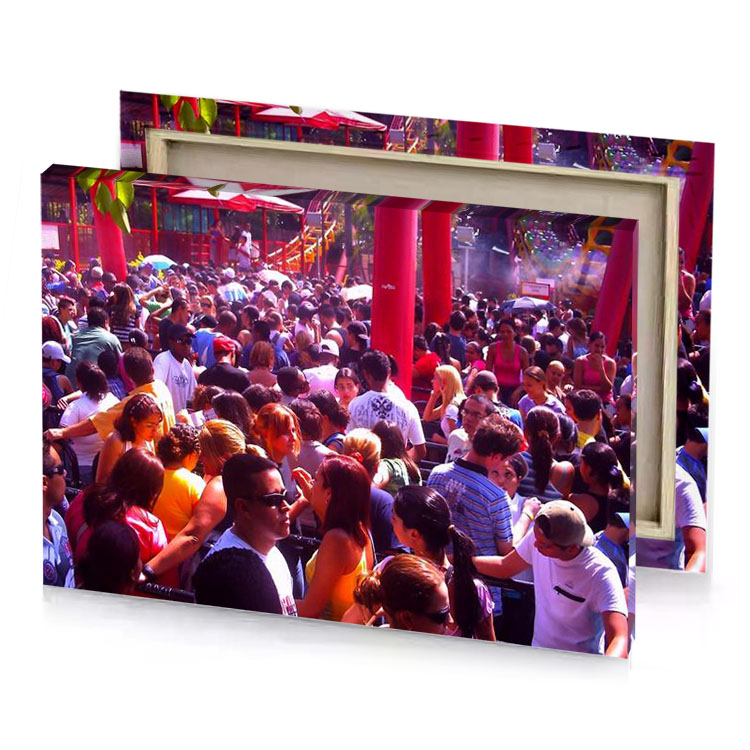 a crowd of people are gathered in courtyard zinnwaldite brown canvas