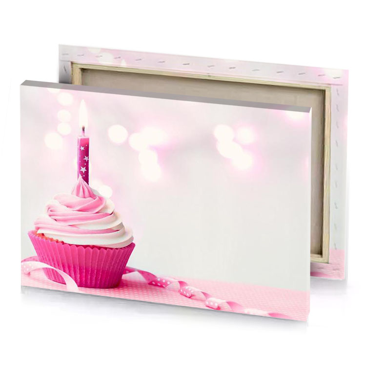 a cupcake with candle on top razzmatazz canvas