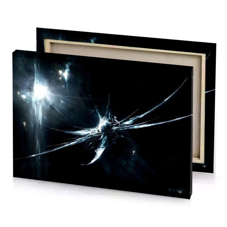 a dark background with star in the middle charcoal canvas