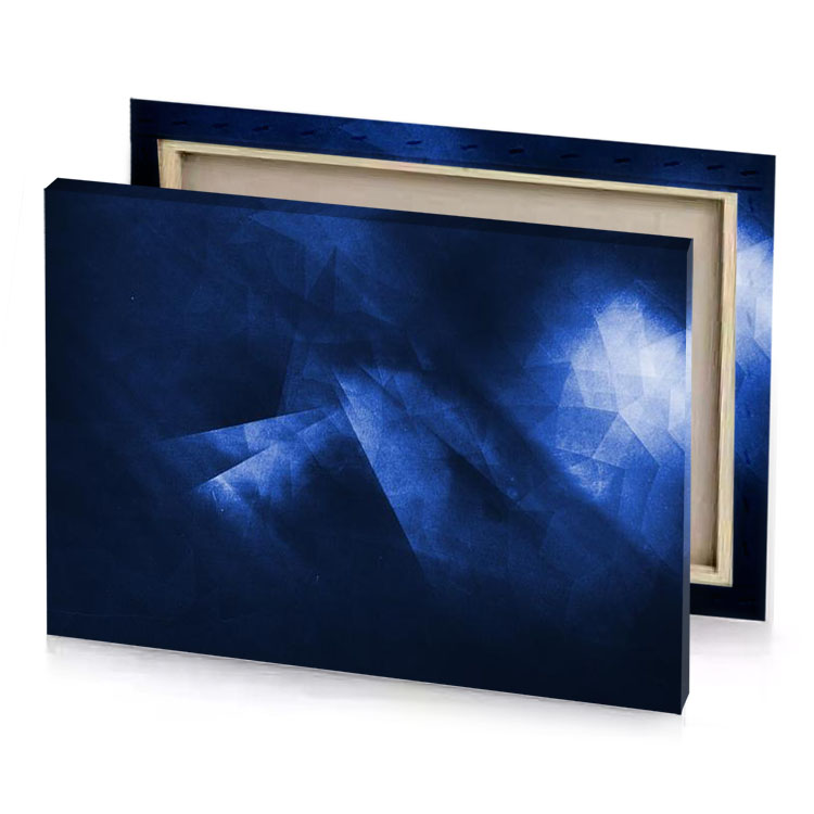a dark blue background with pattern of triangles lapis lazuli canvas