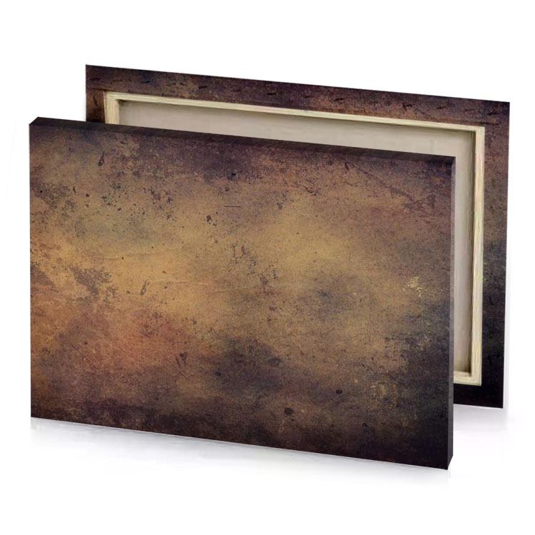 a dark brown background with faded texture camouflage green canvas