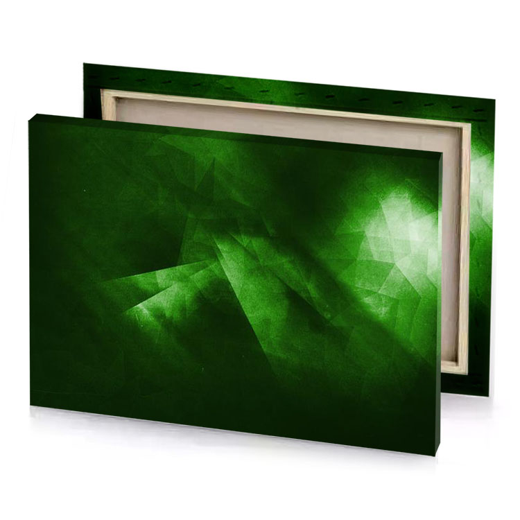 a dark green background with light coming through the top slimy canvas