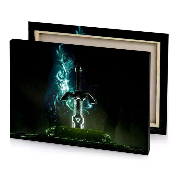 a dark knight standing on top of rock charcoal canvas