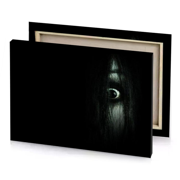 a dark scary looking eye in the bistre canvas