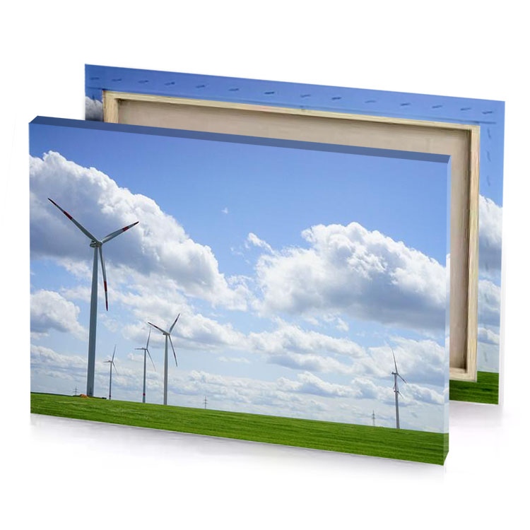 a field of green grass light steel blue canvas