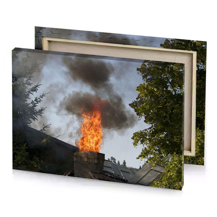 a fire is burning in the sky peru canvas
