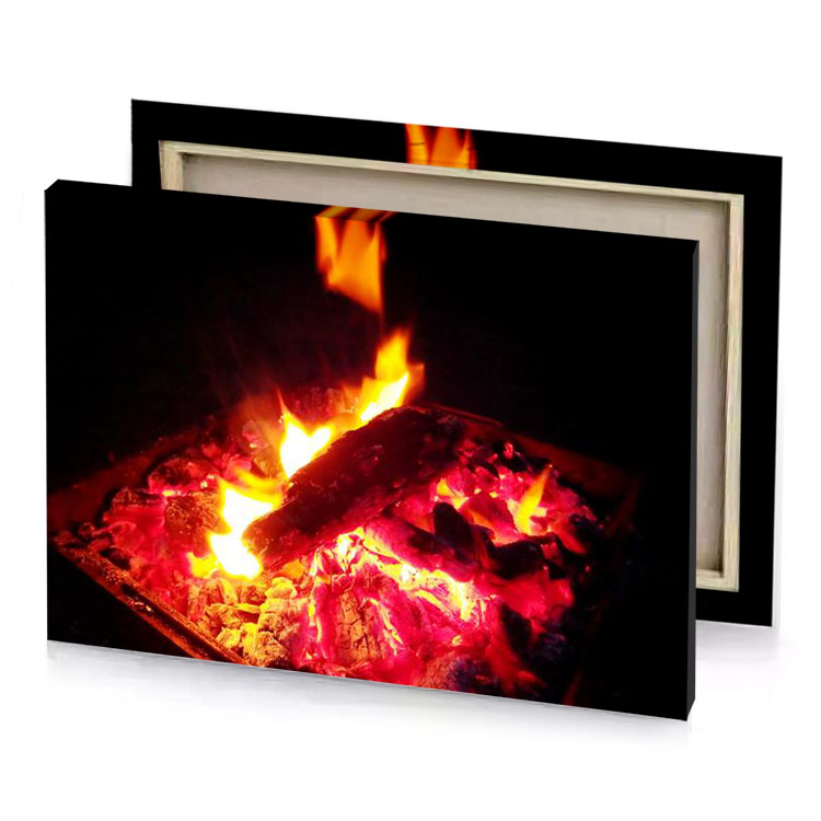 a fire is lit in the dark lust canvas
