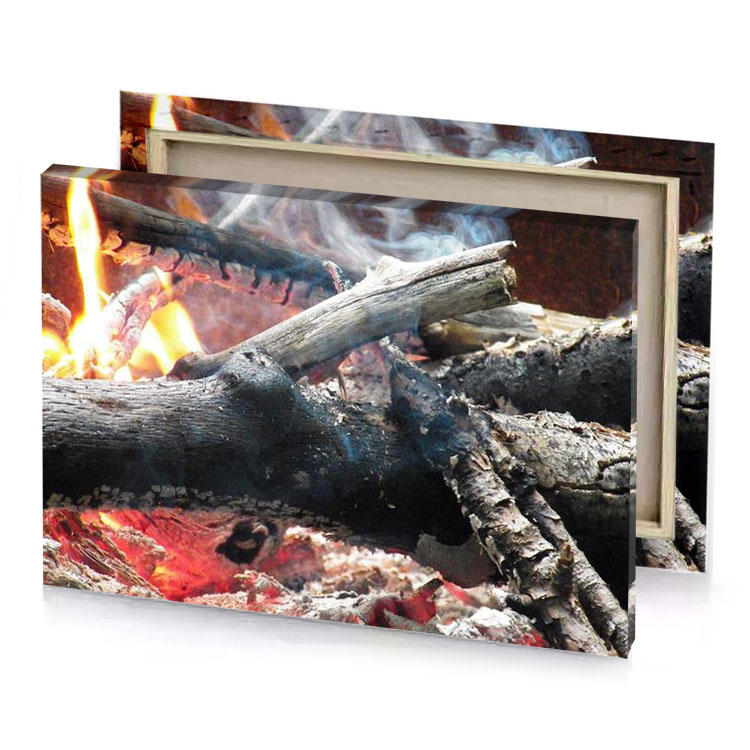 a fire with flames burning in the background zinnwaldite brown canvas