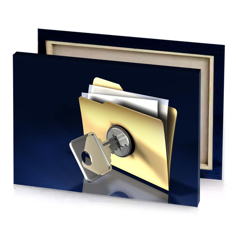 a folder with key in it vanilla canvas