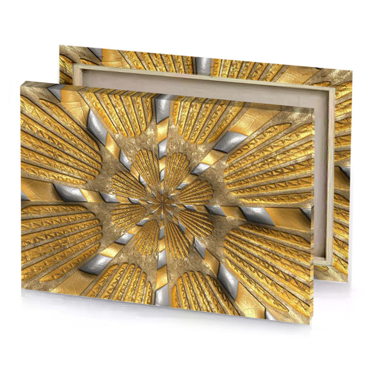 a gold and silver star with white background canvas