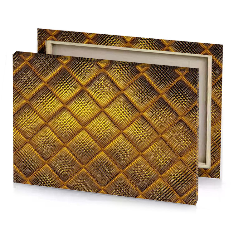 a gold background with pattern bronze canvas