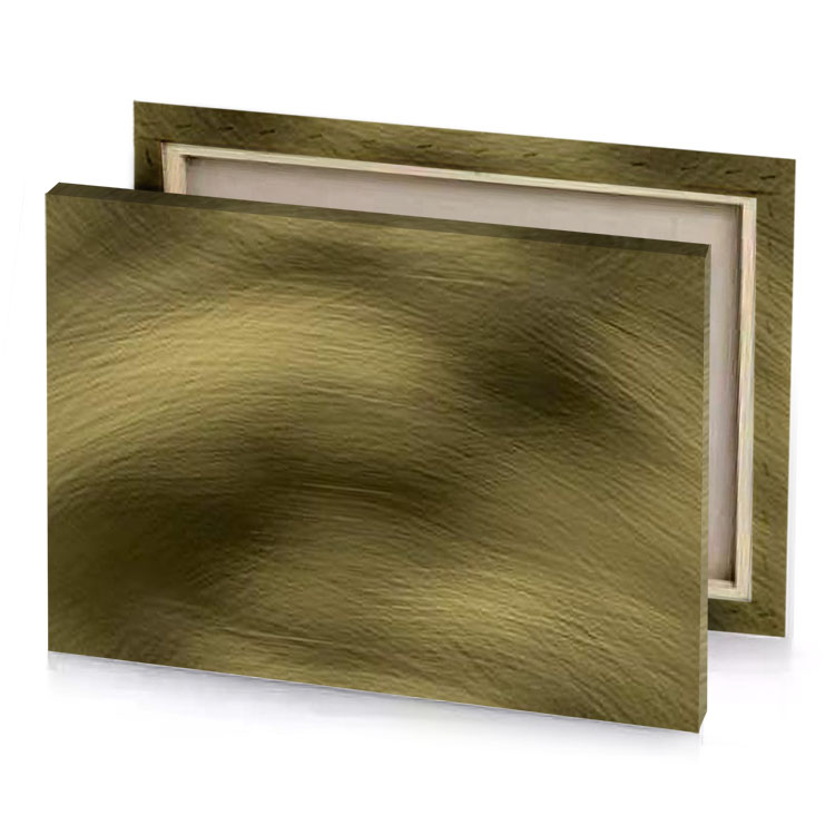 a gold background with white bistre canvas
