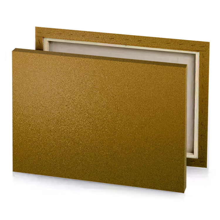 a gold background with white border sienna canvas