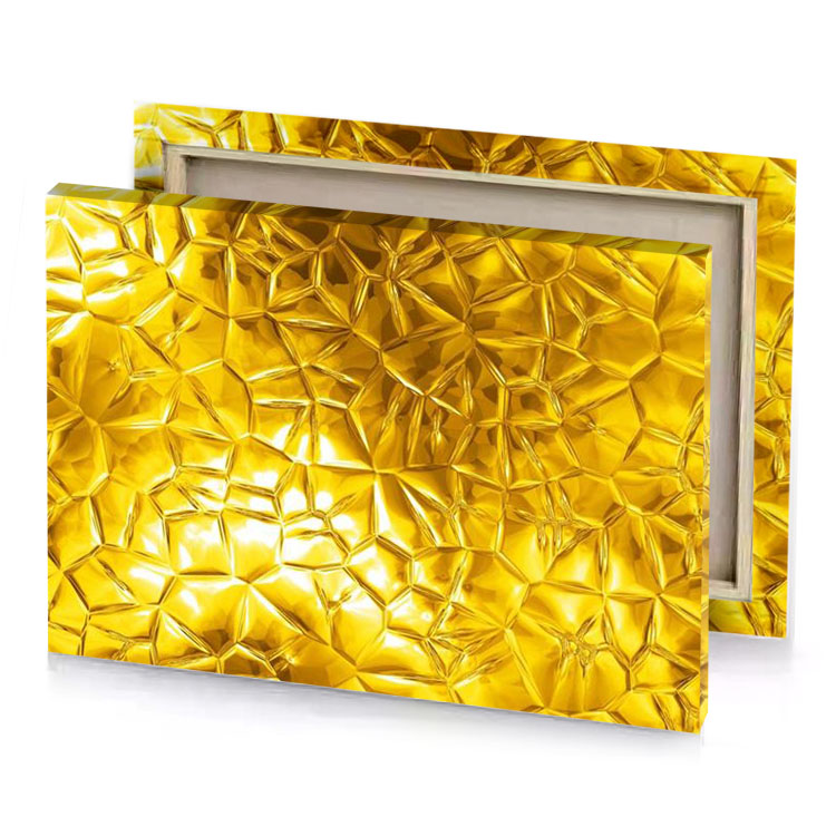 a gold foil background with lot of shiny dark golden rod canvas