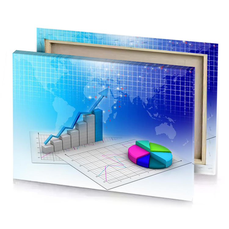 a graph with world map in the background cerulean blue canvas