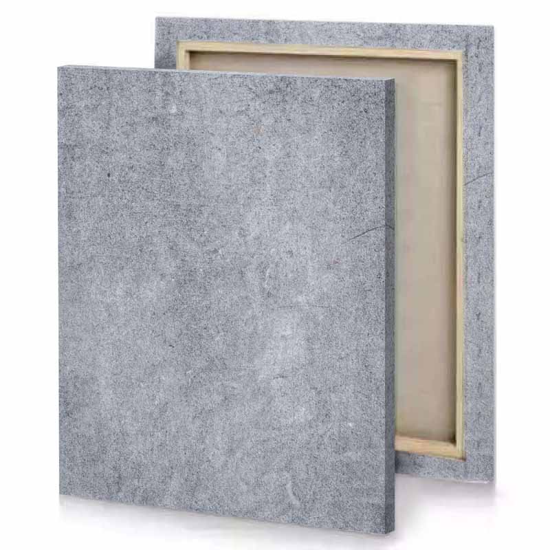 a gray concrete wall with small hole in the middle manatee canvas