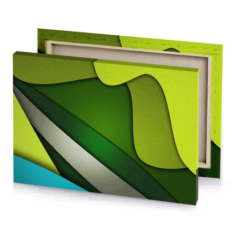 a green and blue abstract background with curved curve hunter canvas