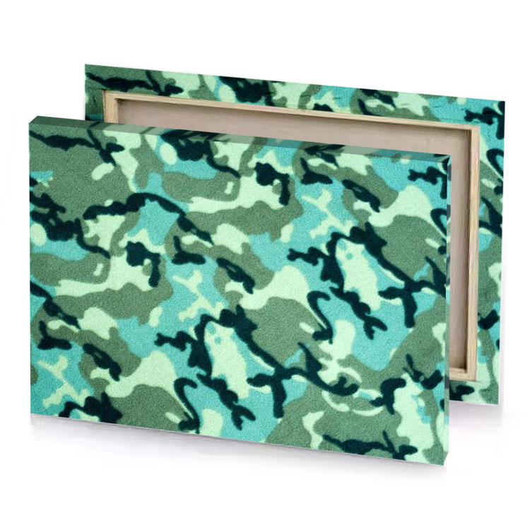 a green and blue camouflage fabric robin egg canvas