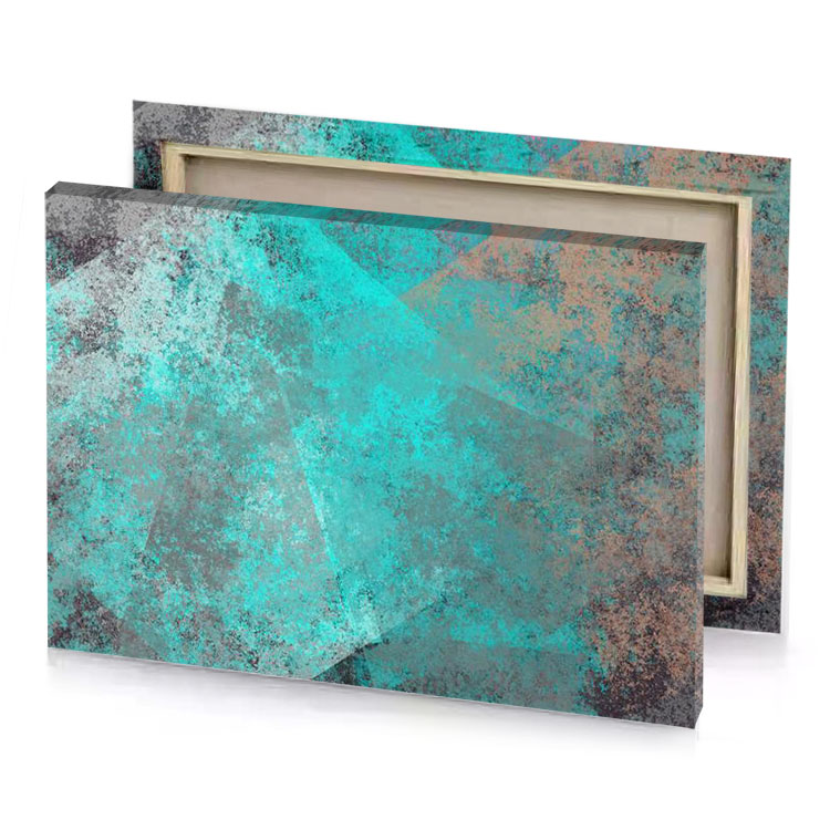 a green and brown background with black verdigris canvas