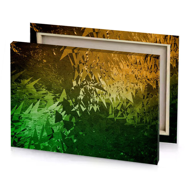 a green and orange background with gry effect dark olive canvas