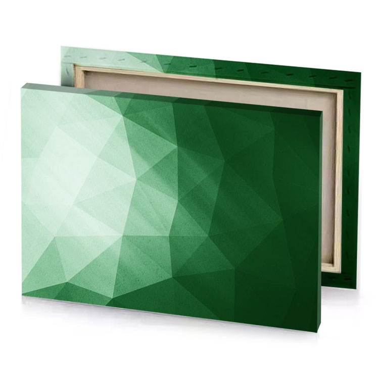 a green background with geometric pattern emerald canvas