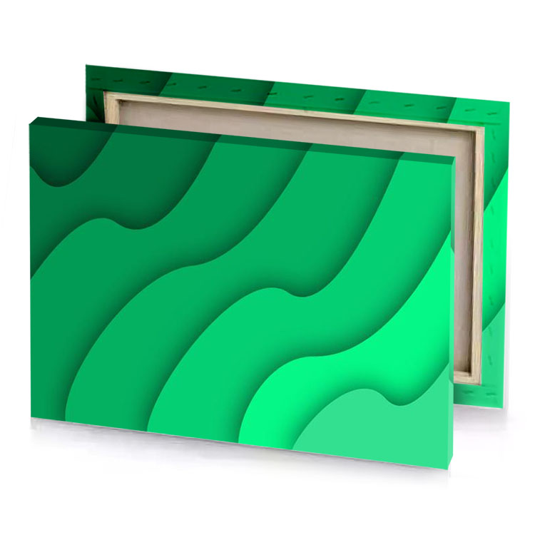 a green background with wavy pattern jade canvas