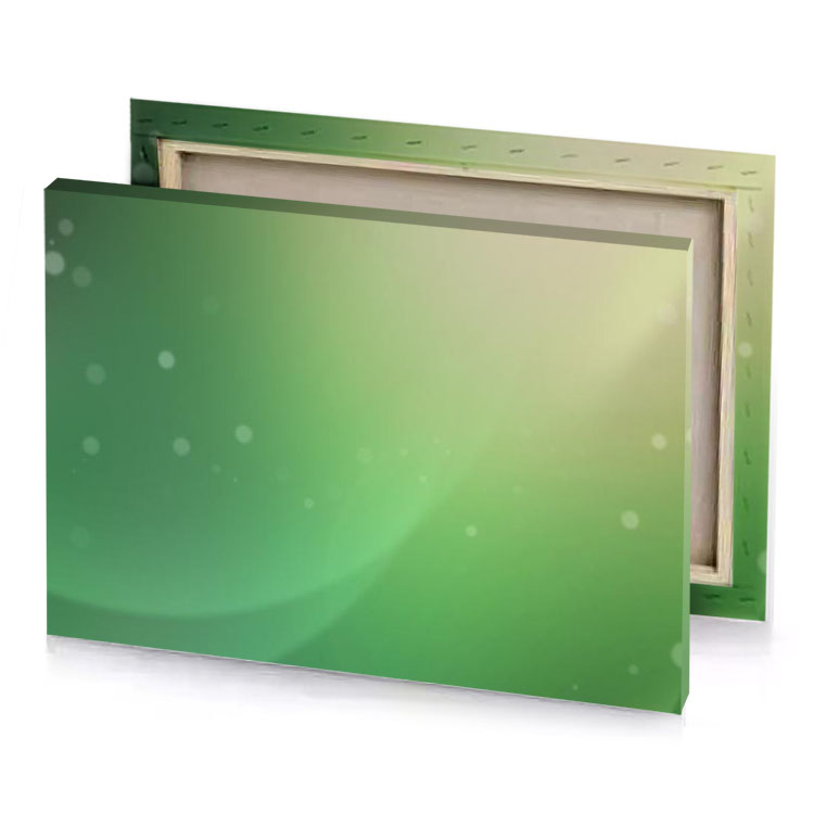 a green background with white circles emerald canvas
