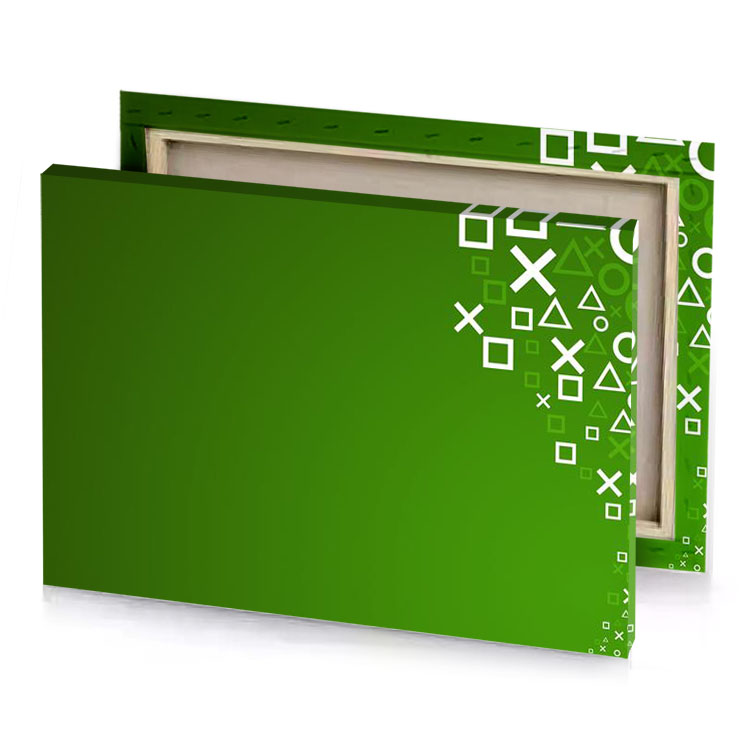 a green background with white numbers and symbols slimy canvas