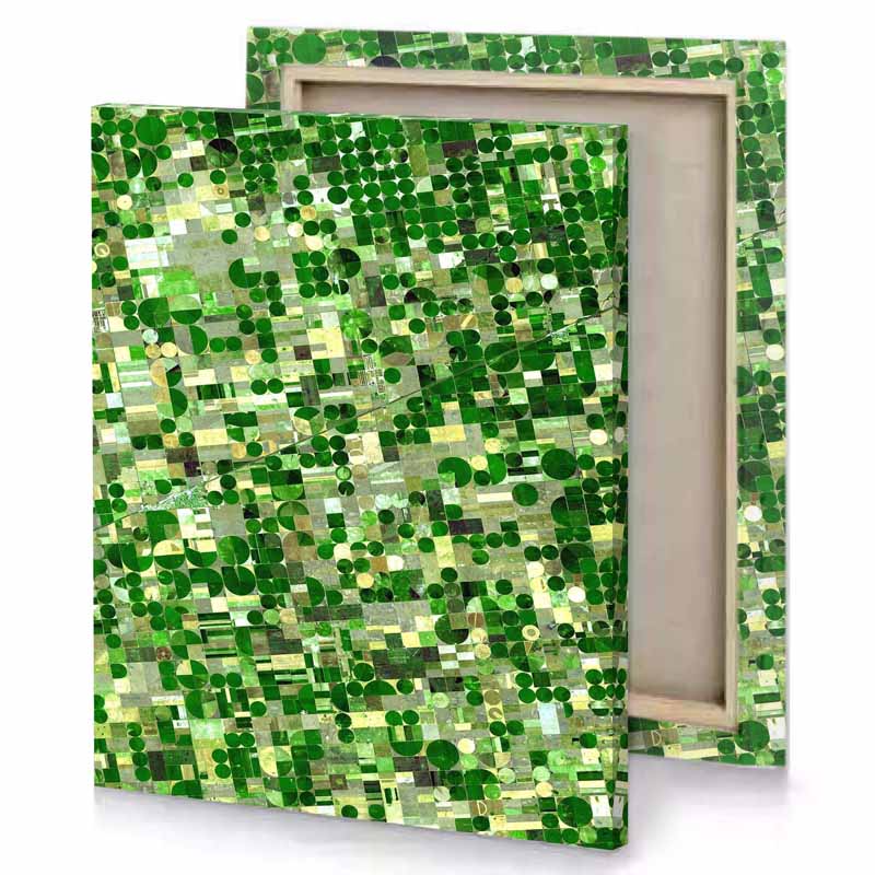 a green mosaic pattern camouflage canvas