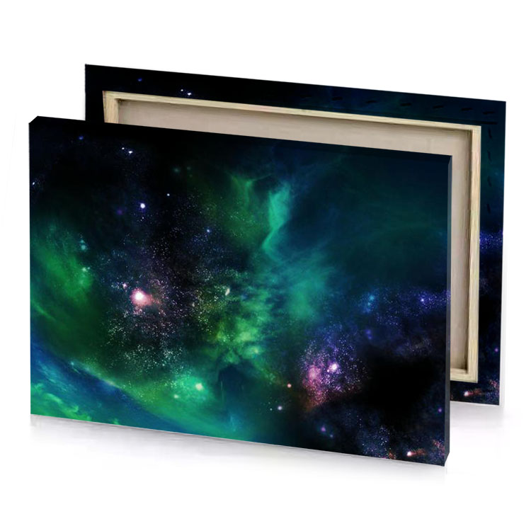 a green nebula wallpaper prussian blue canvas