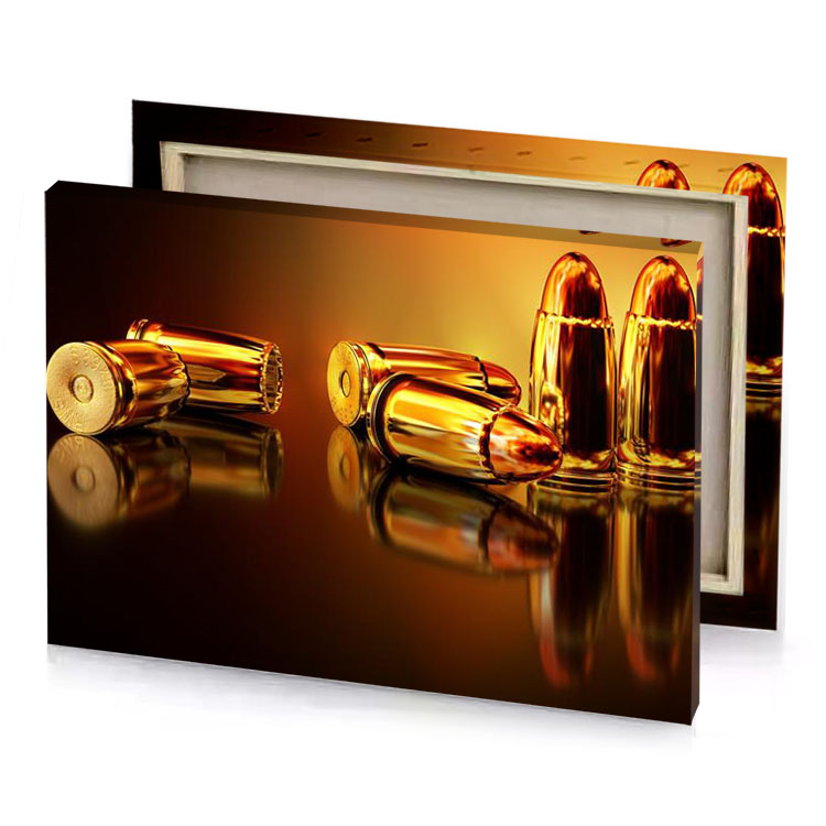 a group of bullets sepia canvas