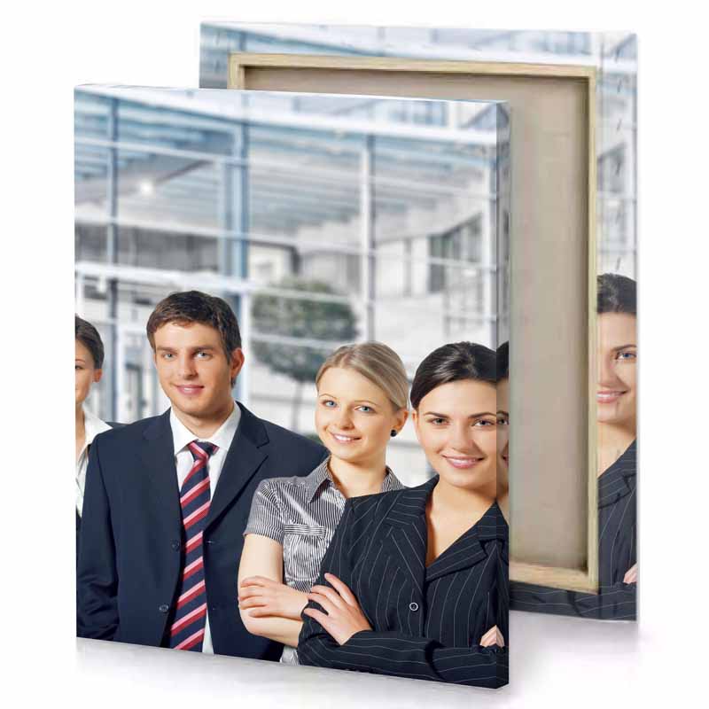 a group of business people charcoal canvas