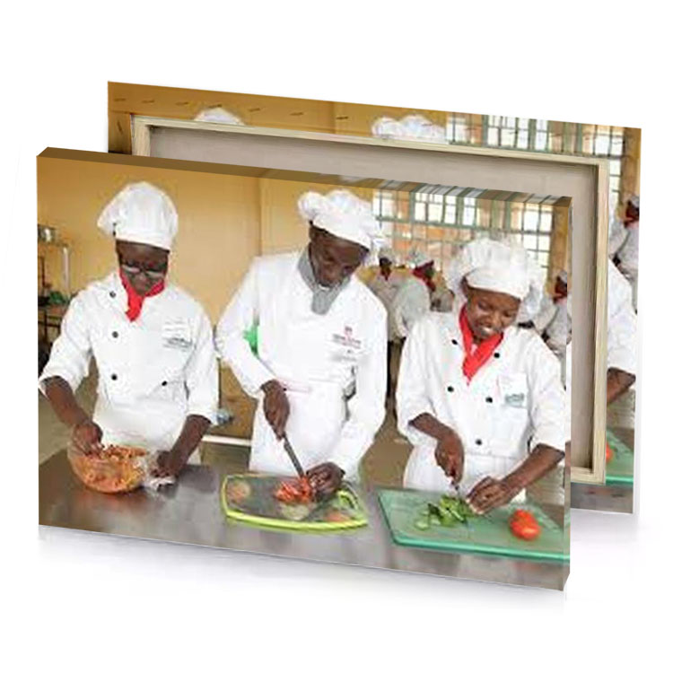 a group of chefs white smoke canvas
