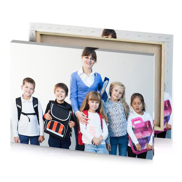 a group of children white smoke canvas