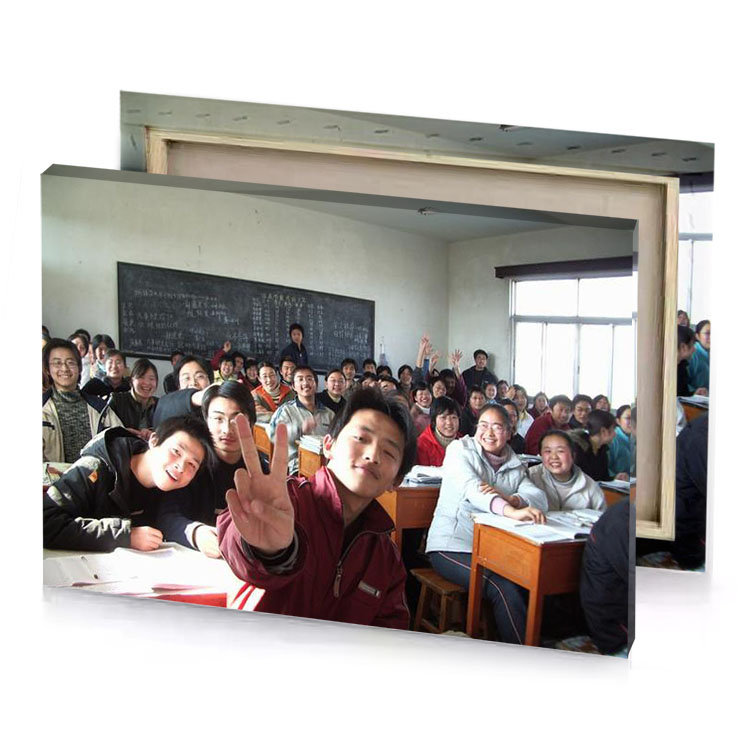 a group of people sitting in classroom zinnwaldite brown canvas