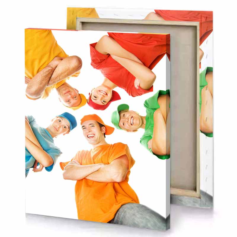 a group of people standing in circle vermilion canvas