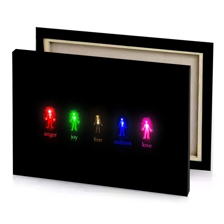 a group of people standing in line lights slimy green canvas