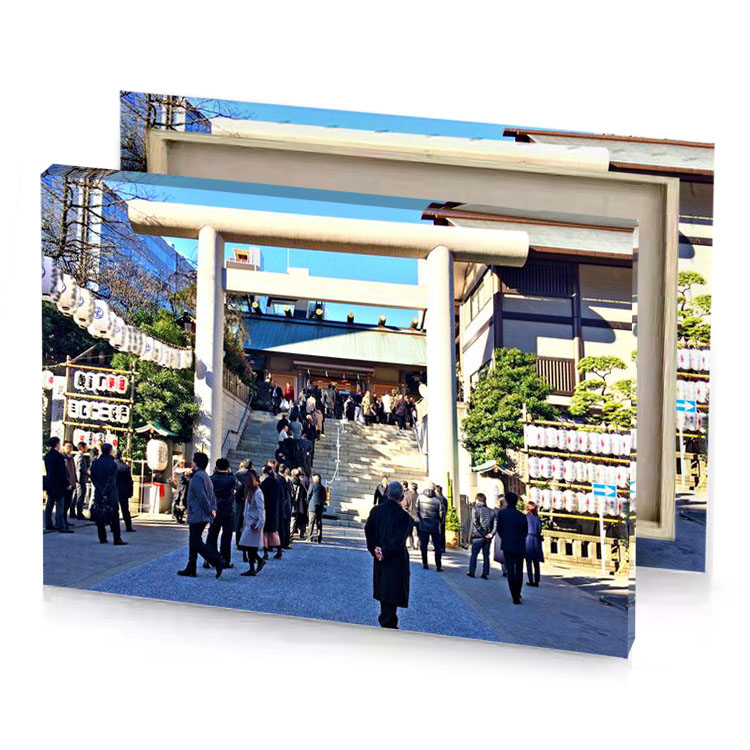 a group of people walking down street white smoke canvas
