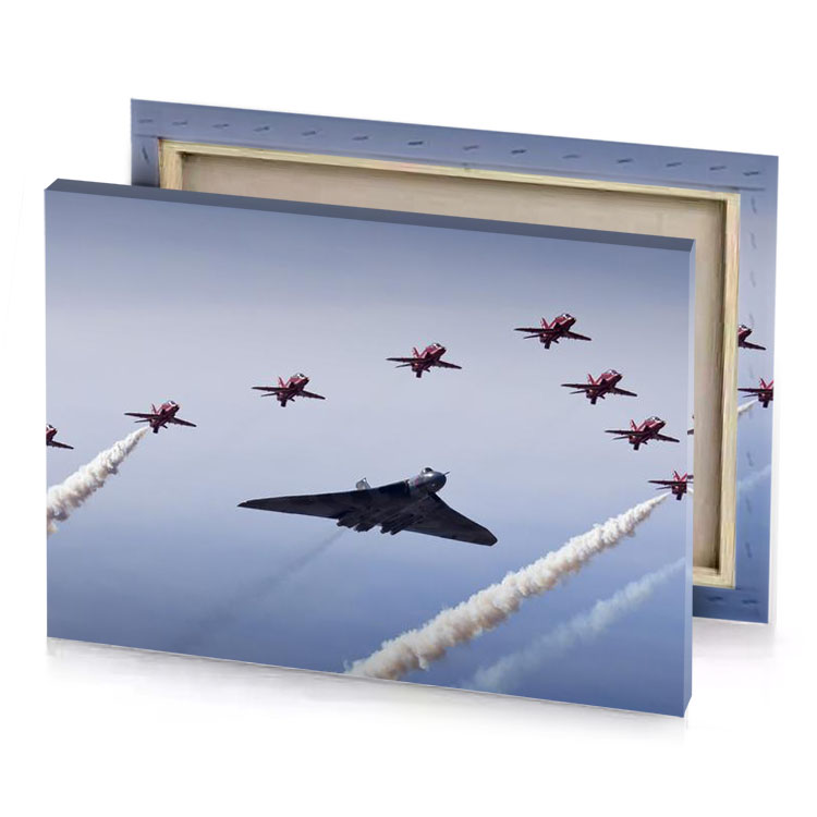 a group of planes flying in formation light steel blue canvas