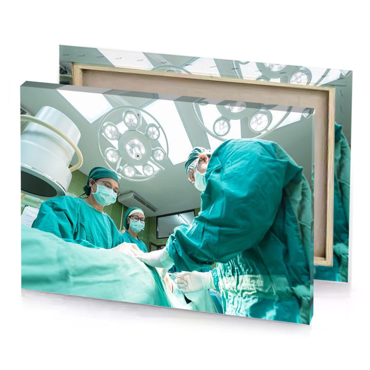 a group of surgeons in hospital operating charcoal canvas