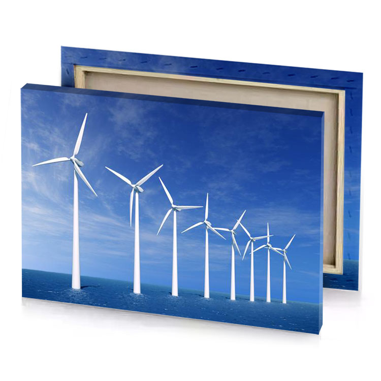 a group of wind turbines iceberg canvas
