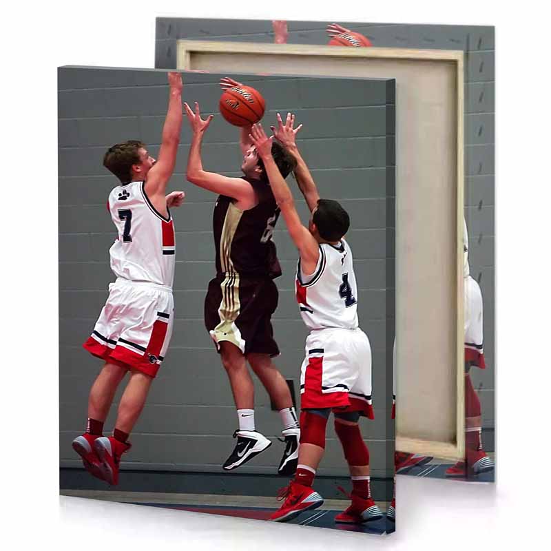 a group of young men playing game basketball smoky black canvas
