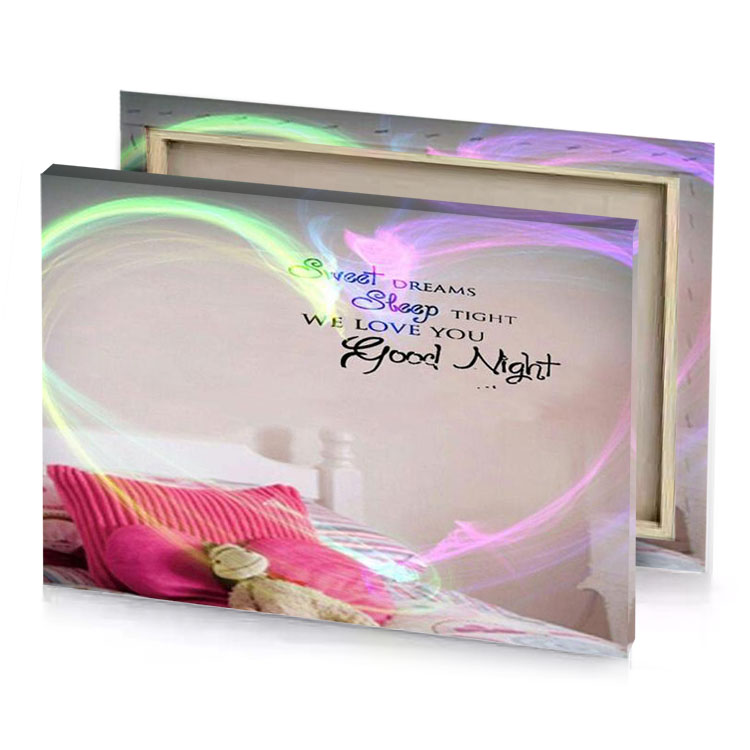 a heart shaped light up with the words sweet dreams silver canvas