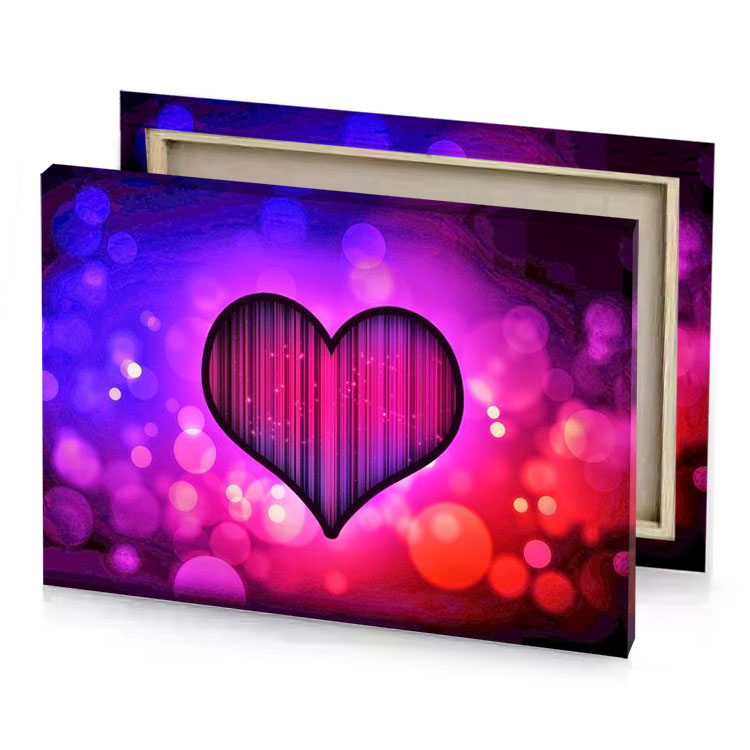 a heart shaped object on purple background deep pink canvas