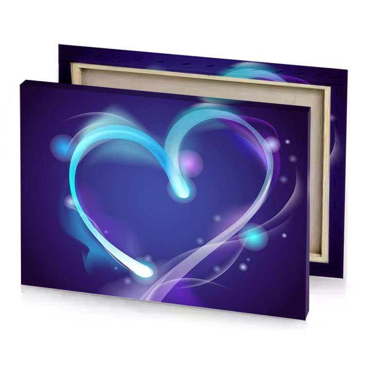 a heart with blue background dark slate canvas