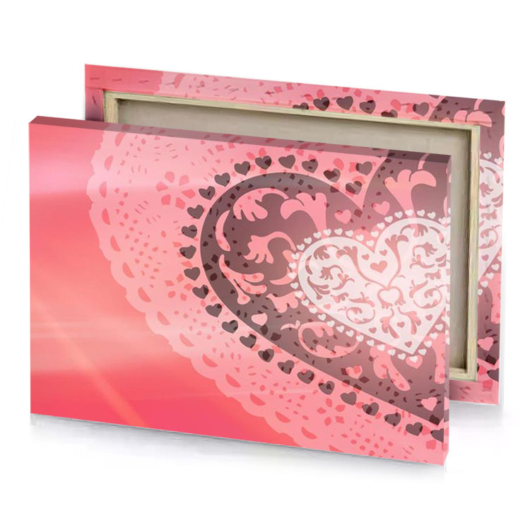 a heart with hearts on it light pink canvas