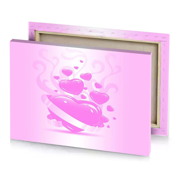 a heart with hearts on it rich brilliant lavender canvas