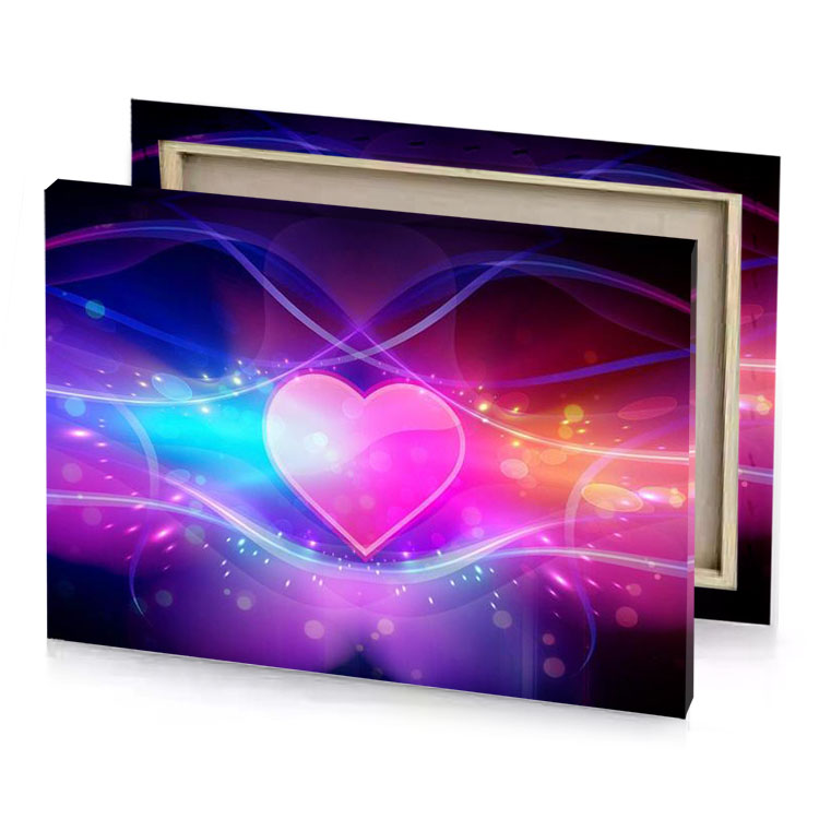 a heart with light effect on it ultra pink canvas