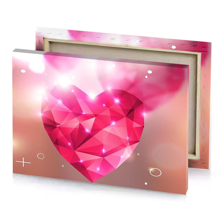 a heart with pink background razzmatazz canvas